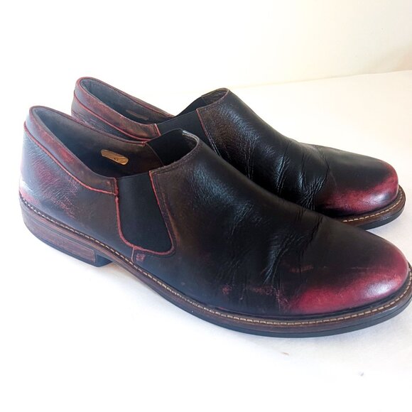 Naot Director Handcrafted Black Burgundy Fade Leather Loafers  EU 47 US men\'s 14 main image 10
